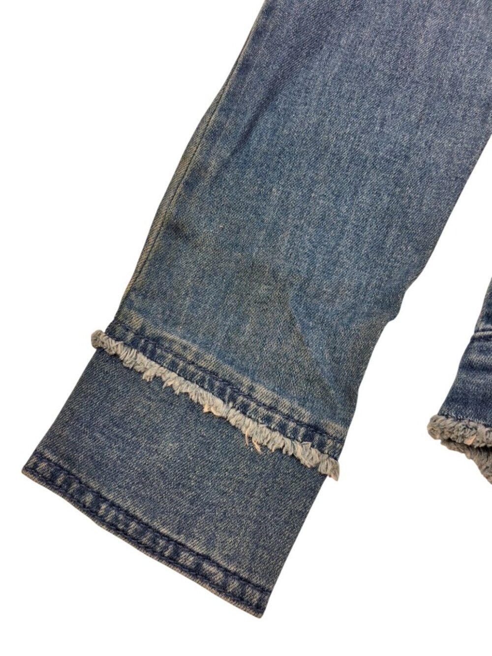 NWT Lauren Conrad Womens Size S Denim Jacket w/ Fraying & Embroidered Roses Bees - Picture 12 of 16